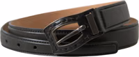 Black Leather Metal Buckle Cintura Belt 2