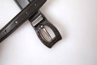 Black Leather Metal Buckle Cintura Belt 4