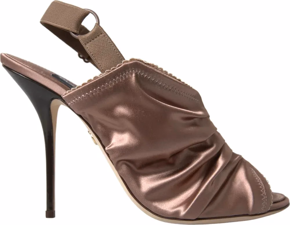 Light brown Slingback Corset Style Fastening stiletto heels