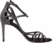 Rhinestone Stiletto Sandal Satin Shoes 2