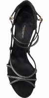Rhinestone Stiletto Sandal Satin Shoes 4