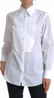 Cotton Collared Long Sleeves Shirt White 1