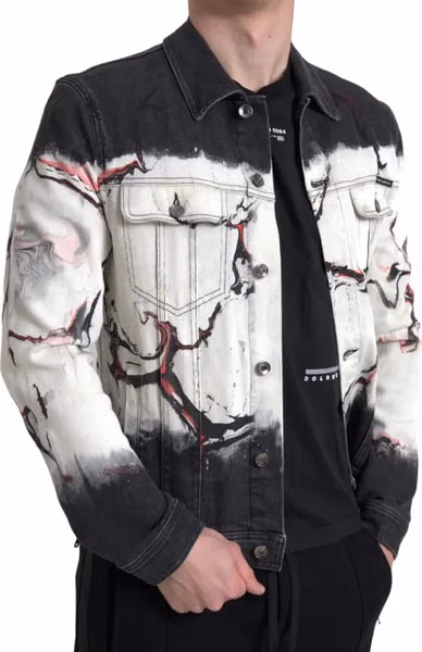 Multicolor Cotton Collared Denim Jacket