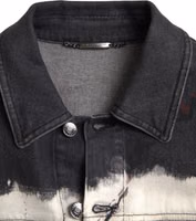 Multicolor Cotton Collared Denim Jacket 2