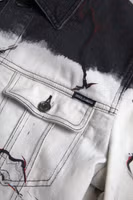 Multicolor Cotton Collared Denim Jacket 3