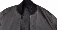 Gray Bomber Zipper Pocket Sleeves Jacket 3