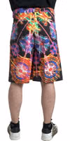 Multicolor Printed Cotton Men Bermuda Shorts 2