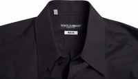 Black Cotton Men Long Sleeves MARTINI Shirt 2
