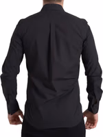 Black Cotton Men Long Sleeves MARTINI Shirt 4