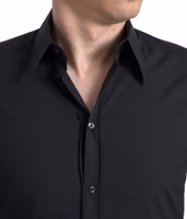 Black Cotton Men Long Sleeves MARTINI Shirt 5