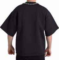 Black Necklace Embellished Polyester T-shirt 4