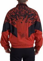 Red Leopard Nylon Full Zip Sweater 1