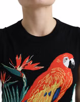 Black Bird Wool Knit Sleeveless Tank T-shirt 4