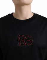 Black Cotton DG Crystal Crewneck Tee T-shirt 4