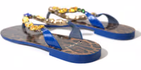 Blue Crystals Flats Sandals Beachwear Shoes 3