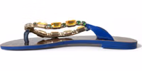 Blue Crystals Flats Sandals Beachwear Shoes 4