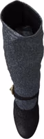 Black Crystal Mary Janes Booties Shoes 2