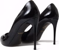 Black Patent Leather Pumps Heels Shoes 5