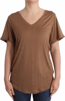 Brown shortsleeved top 1