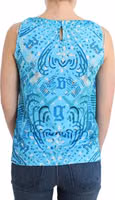 Blue printed tank top 3