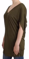 Green shortsleeved blouse top 2
