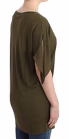 Green shortsleeved blouse top 4