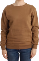 Brown Crewneck Cotton Sweater 1