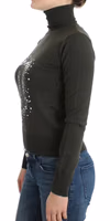 Green wool turtleneck sweater 2