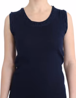 Blue cotton jersey dress 5