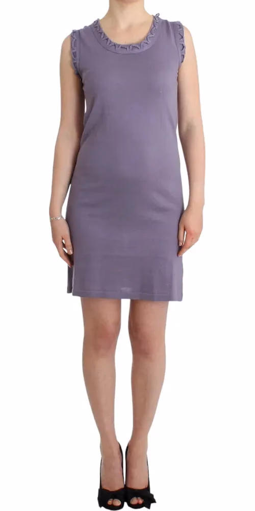 Purple cotton jersey dress