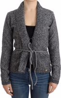 Gray wool knitted cardigan 1