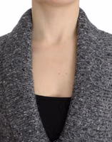 Gray wool knitted cardigan 5