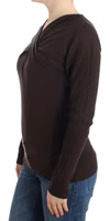 Brown knitted wool sweater 2
