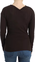 Brown knitted wool sweater 3