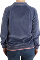 Blue velvet zipup sweater 3