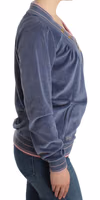 Blue velvet zipup sweater 4