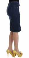 Blue corduroy pencil skirt 4