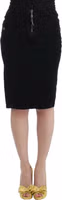 Black Corduroy Pencil Skirt 1