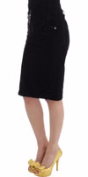Black Corduroy Pencil Skirt 2