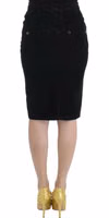 Black Corduroy Pencil Skirt 3