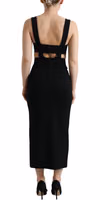 Black Cut Out Sleeveless Bodycon Midi Dress 3