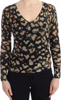 Multicolor v-neck wool jumper 1