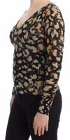 Multicolor v-neck wool jumper 2