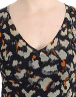 Multicolor v-neck wool jumper 5