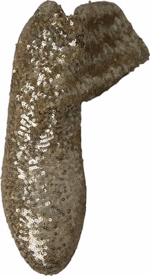 Gold Sequined Short Boots Stretch Shoes