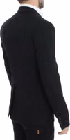 Black wool slim fit blazer 4