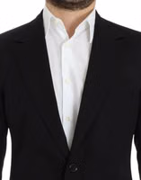 Black wool slim fit blazer 5