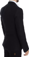 Black wool silk SICILIA blazer 4