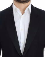 Black wool silk SICILIA blazer 5