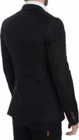 Black silk slim fit blazer 4